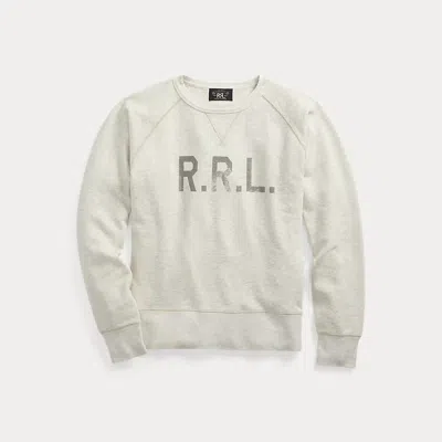 Rrl Logo Fleece Pullover In Neutral