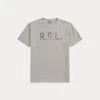 Rrl Logo Jersey Crewneck T-shirt In Gray