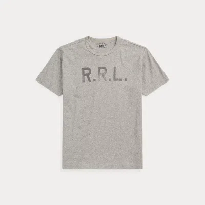 Rrl Logo Jersey Crewneck T-shirt In Grey