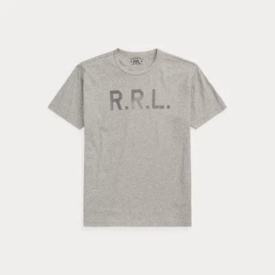 Rrl Logo Jersey Crewneck T-shirt In Gray