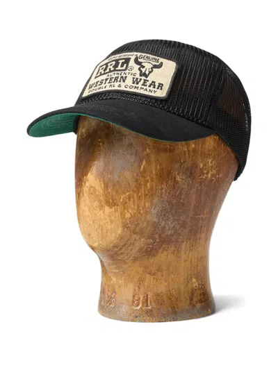 Rrl Logo-patch Mesh Cap In Black