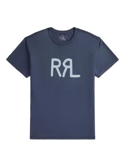 Rrl T-shirt Mit Logo-print In Blue