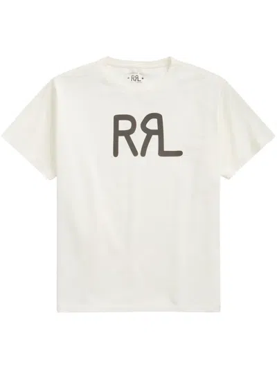 Rrl Logo-print Cotton T-shirt In White