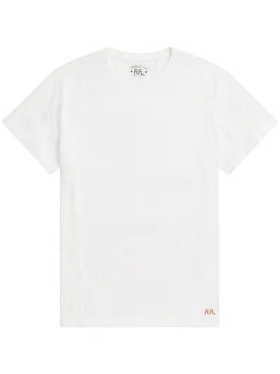 Rrl Logo-print Cotton T-shirt In White