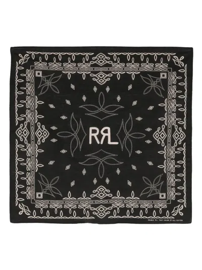 Rrl Logo-print Scarf In Black