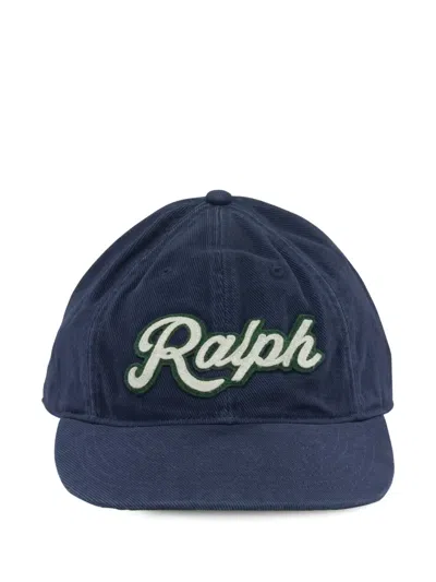 Rrl Curved Brim Hat Featuring Eyelet Vents In Blue