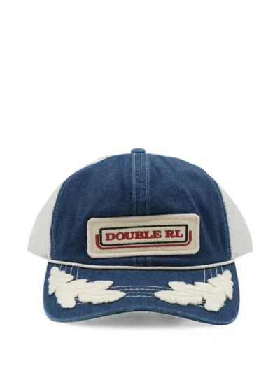 Rrl Logo-patch Mesh-panel Cap In Blue