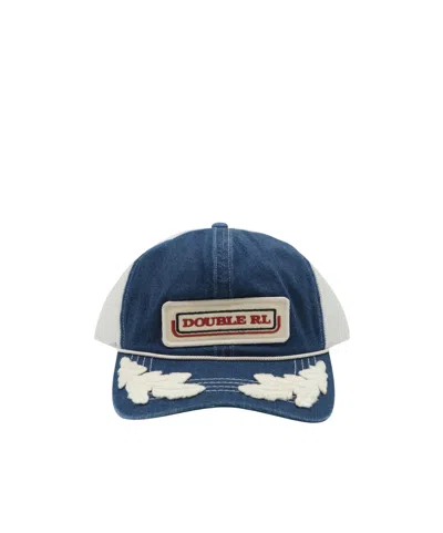 Rrl Logo-patch Mesh-panel Cap In Blue