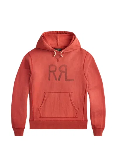 Rrl Logo-print Hoodie In Red