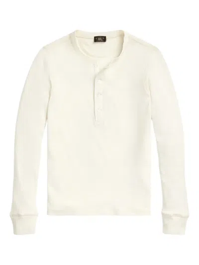 Rrl Long-sleeved T-shirt In White