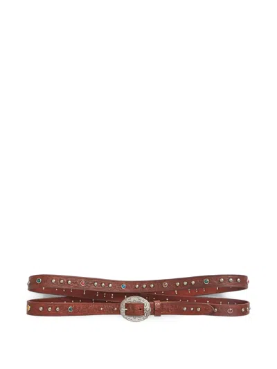 Rrl Luna Studded Leather Belt