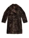 Rrl Mae Double-breasted Coat In Brown