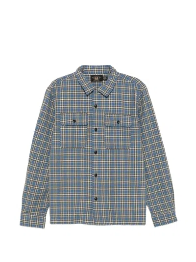 Rrl Matlock Camp Check Shirt In Blue