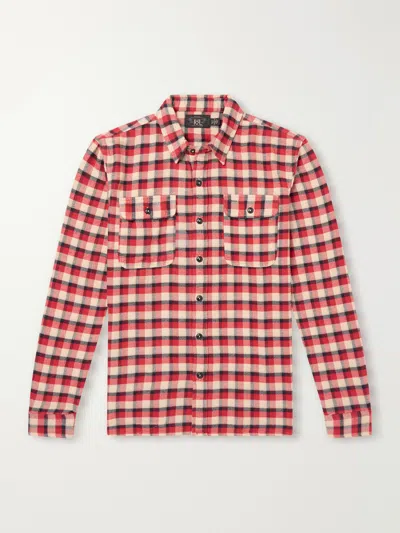 Rrl Matlock Checked Cotton-flannel Shirt In Red