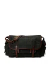 Rrl Medium Checked Messenger Bag In Blue