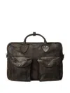 Rrl Medium Leather Briefcase In Brown