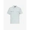 RRL CHECKED SHORT-SLEEVED COTTON AND LINEN-BLEND SHIRT