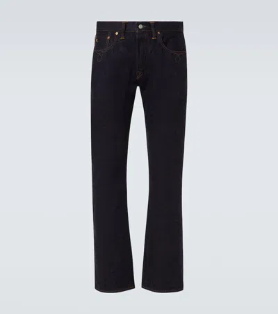 Rrl Mid-rise Bootcut Jeans In Blue