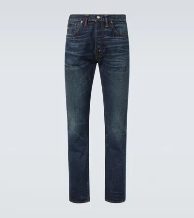 Rrl Mid-rise Slim Jeans In Blue