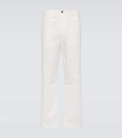 Rrl Mid-rise Straight Jeans In White