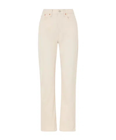 Rrl Mid-rise Straight-leg Jeans In White