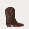 Rrl Mini Plainview Hand-tooled Leather Boot In Brown