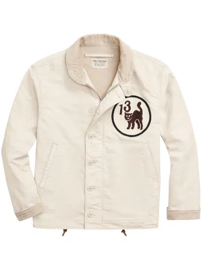 Rrl Motif-embroidered Bomber Jacket In 中性色