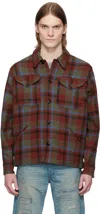 Rrl Multicolor Wool Ace Cruiser Shirt Jacket In Maroon Plaid
