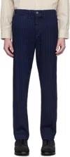 Rrl Printed Hamilton Trousers In Indigo/white
