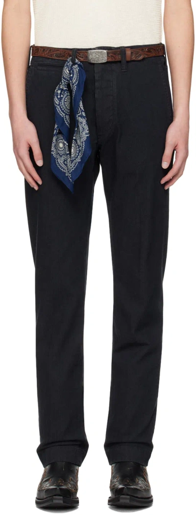 Rrl Navy Officer's Trousers In Indigo