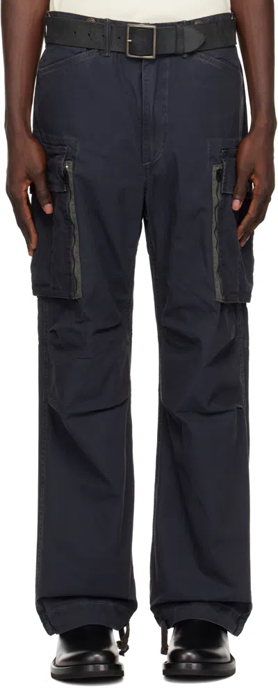 Rrl Navy Ranger Poplin Cargo Pants