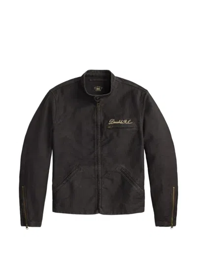 Rrl Number-appliqué Cotton Jacket In Black