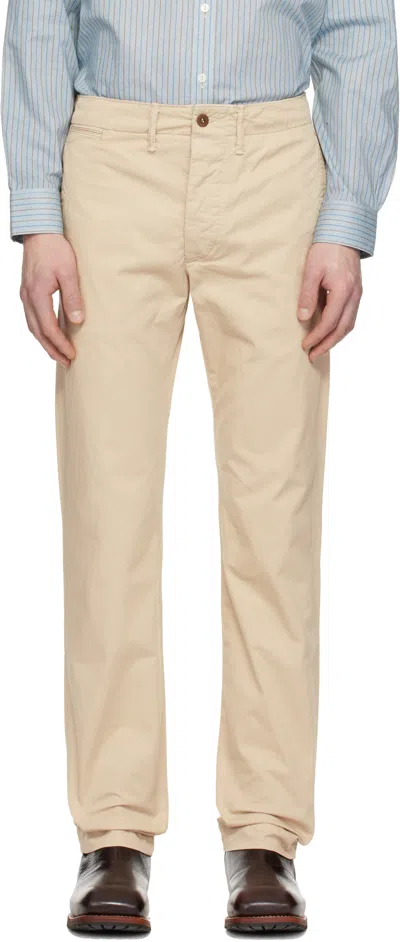 Rrl Off-white Chino Officer's Trousers In Neutral