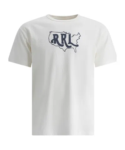 Rrl Open-necked Black Shirt In White