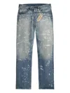 Rrl Paint-splattered Jeans In Blue