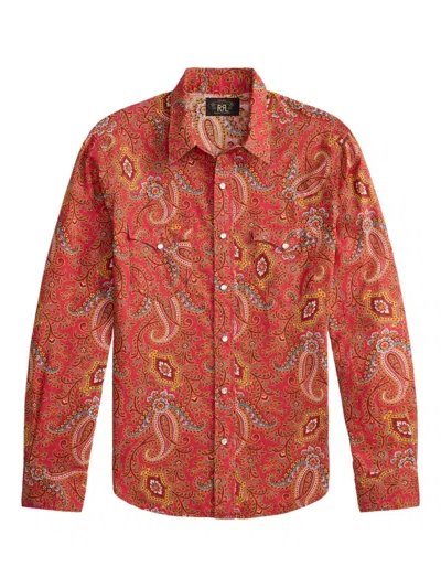 Rrl Paisley Long-sleeve Shirt In Multi