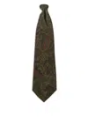 Rrl Paisley-pattern Corduroy-texture Tie In Green