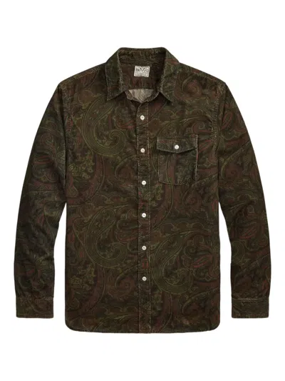 Rrl Paisley-patterned Shirt In Green