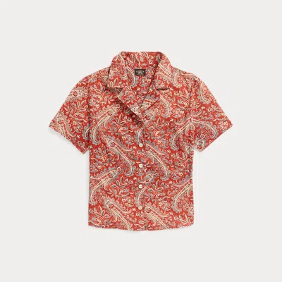 Rrl Paisley-print Cotton Blouse In Red