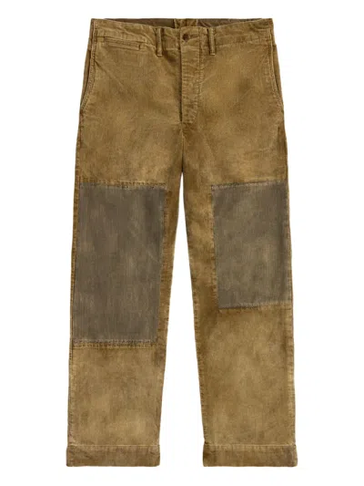 Rrl Patched Utility Trousers In Green