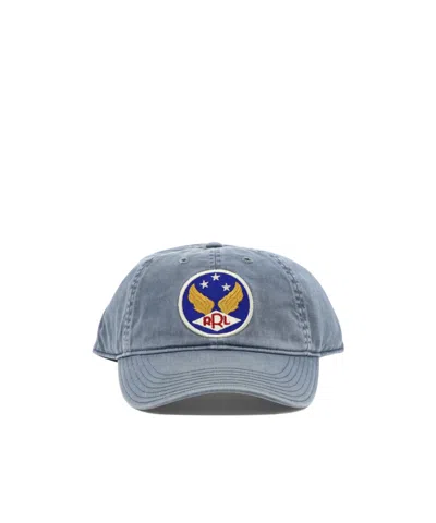 Rrl Pattern Baseball Cap In Gray
