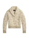 Rrl Patterned Button Cardigan In Neutral