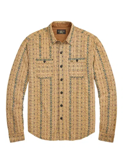 Rrl Patterned Cotton Shirt In Yellow