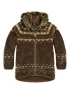 Rrl Patterned-jacquard Jacket In Brown