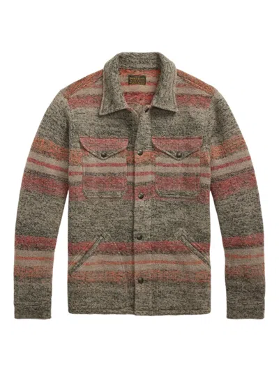 Rrl Patterned-jacquard Shirt In Brown