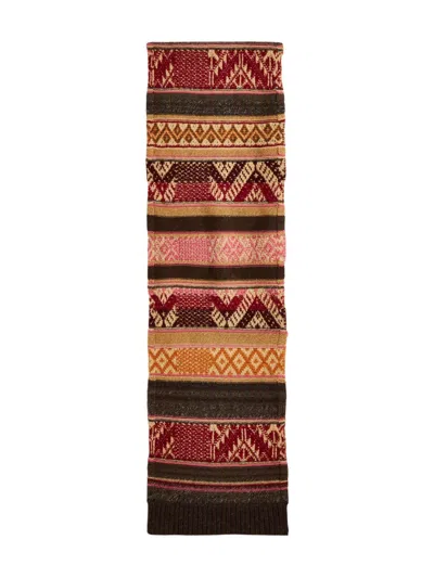 Rrl Patterned Scarf In Brown