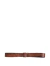 Rrl Perforated Leather Belt In Brown