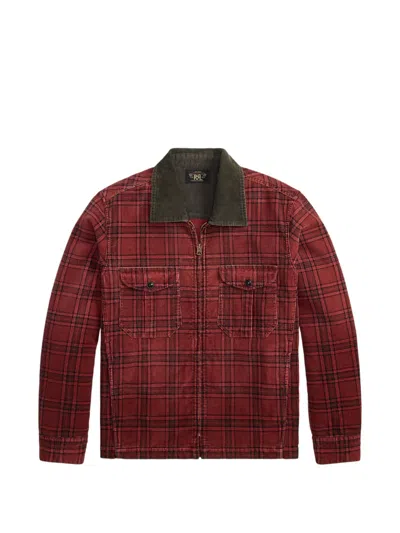 Rrl Plaid Corduroy Jacket In Red