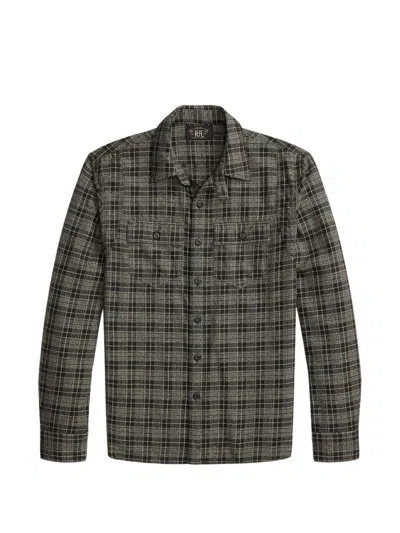Rrl Plaid Cotton Shirt In Green