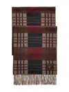 Rrl Plaid Fringe Scarf In Brown
